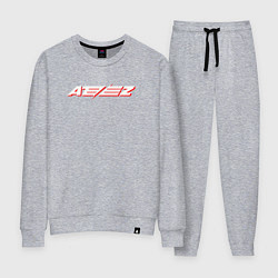 Костюм хлопковый женский Ateez logo, цвет: меланж