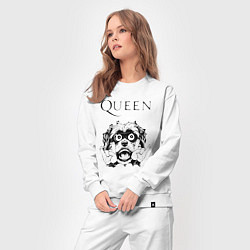Костюм хлопковый женский Queen - rock dog, цвет: белый — фото 2
