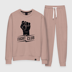 Костюм хлопковый женский Fight club warrior, цвет: пыльно-розовый