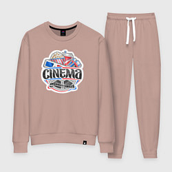 Костюм хлопковый женский В кинотеатре, цвет: пыльно-розовый