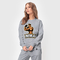 Костюм хлопковый женский Fighter MMA, цвет: меланж — фото 2