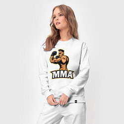 Костюм хлопковый женский Fighter MMA, цвет: белый — фото 2