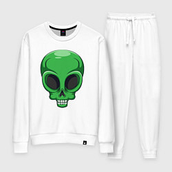 Костюм хлопковый женский Green skeletor, цвет: белый