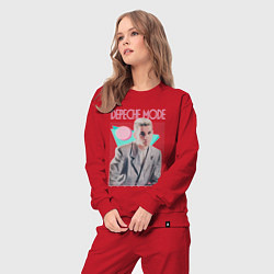 Костюм хлопковый женский Depeche Mode 80s Dave, цвет: красный — фото 2