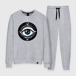 Костюм хлопковый женский Око вселенной, цвет: меланж