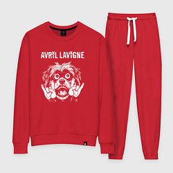 Костюм хлопковый женский Avril Lavigne rock dog, цвет: красный