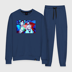 Костюм хлопковый женский Big Bang в ярких образах K-pop, цвет: тёмно-синий