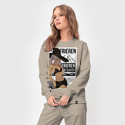 Костюм хлопковый женский Frieren She Slayer, цвет: миндальный — фото 2