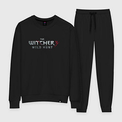 Костюм хлопковый женский The Witcher 3 logo, цвет: черный