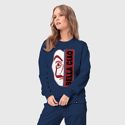 Костюм хлопковый женский Bella ciao - money heist, цвет: тёмно-синий — фото 2