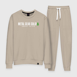 Костюм хлопковый женский Metal gear solid 3 Snake eater logo, цвет: миндальный