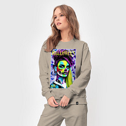 Костюм хлопковый женский Halloween zombie - magazin cover, цвет: миндальный — фото 2