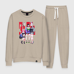 Костюм хлопковый женский Dandadan Girls, цвет: миндальный