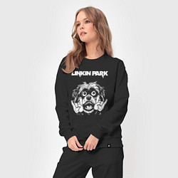 Костюм хлопковый женский Linkin Park rock dog, цвет: черный — фото 2