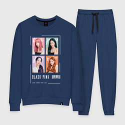 Костюм хлопковый женский Blackpink 4 colors, цвет: тёмно-синий