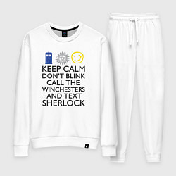 Костюм хлопковый женский Sherlock doctor, цвет: белый