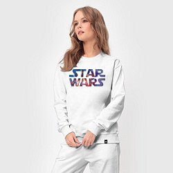 Костюм хлопковый женский Логотип - Звездные войны, цвет: белый — фото 2