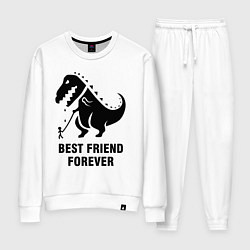 Костюм хлопковый женский Godzilla best friend, цвет: белый