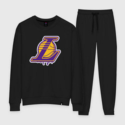 Костюм хлопковый женский Lakers team, цвет: черный