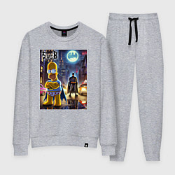 Женский костюм Homer Simpson vs Batman - ai art joke