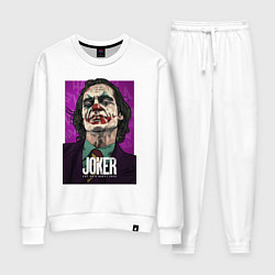 Костюм хлопковый женский Хоакин феникс - джокер, цвет: белый
