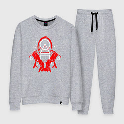 Костюм хлопковый женский Солдаты игры в кальмара, цвет: меланж