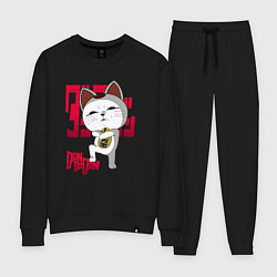 Костюм хлопковый женский Турбо бабка, цвет: черный