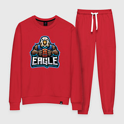 Костюм хлопковый женский Eagle basketball, цвет: красный