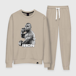 Костюм хлопковый женский Боксер Майк Тайсон, цвет: миндальный