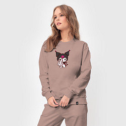 Костюм хлопковый женский Куроми санрио, цвет: пыльно-розовый — фото 2