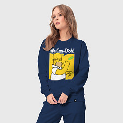 Костюм хлопковый женский Homer can doh, цвет: тёмно-синий — фото 2