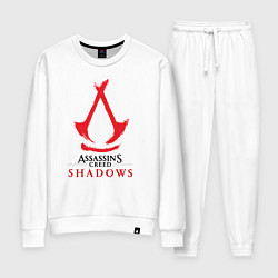 Костюм хлопковый женский Assassins Creed Shadows - badge, цвет: белый