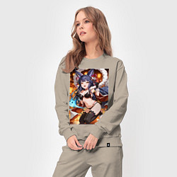 Костюм хлопковый женский Yuel Yuri sexy Granblue Fantasy, цвет: миндальный — фото 2