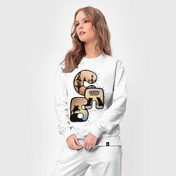 Костюм хлопковый женский Наследила в Питере, цвет: белый — фото 2