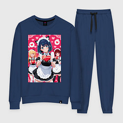 Костюм хлопковый женский Руби Арима Кана и Курокава Аканэ в костюме горничн, цвет: тёмно-синий