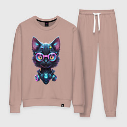 Женский костюм Прикольный котёнок - киберпанк