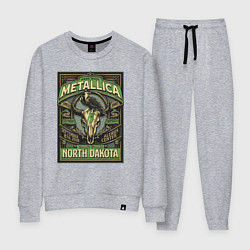 Костюм хлопковый женский Metallica - North Dakota playbill, цвет: меланж