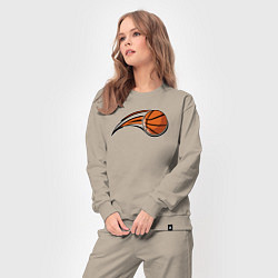 Костюм хлопковый женский Basketball shot, цвет: миндальный — фото 2