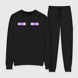 Костюм хлопковый женский Enderman Minecraft, цвет: черный