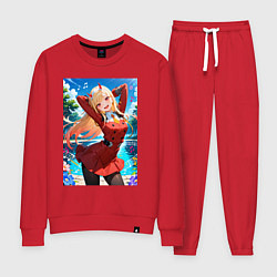 Костюм хлопковый женский Марин Китагава косплей 002 Darling in the Franxx, цвет: красный