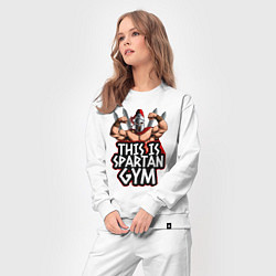 Костюм хлопковый женский Spartan gym, цвет: белый — фото 2