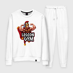 Костюм хлопковый женский Legion gym, цвет: белый