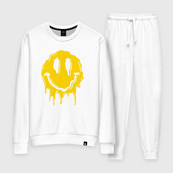 Костюм хлопковый женский Dripping smile, цвет: белый