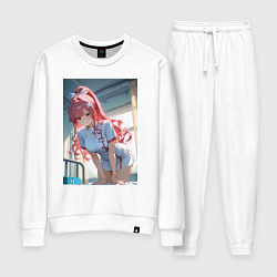 Костюм хлопковый женский Медсестра всегда поднимет настроение, цвет: белый