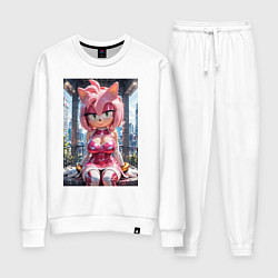 Костюм хлопковый женский Эми Роуз из Somic строит глазки, цвет: белый