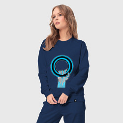 Костюм хлопковый женский Tron disk, цвет: тёмно-синий — фото 2