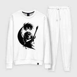 Костюм хлопковый женский Художник с кистью аниме, цвет: белый