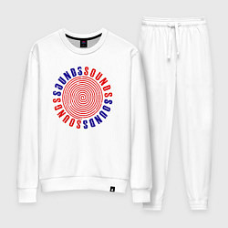 Костюм хлопковый женский Курт кобейн старый саунд, цвет: белый