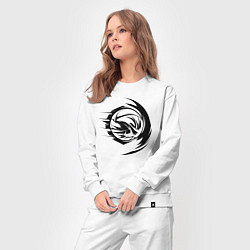 Костюм хлопковый женский Волейбольный мяч вихревой удар, цвет: белый — фото 2