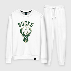 Костюм хлопковый женский Милуоки Бакс - команда НБА, цвет: белый